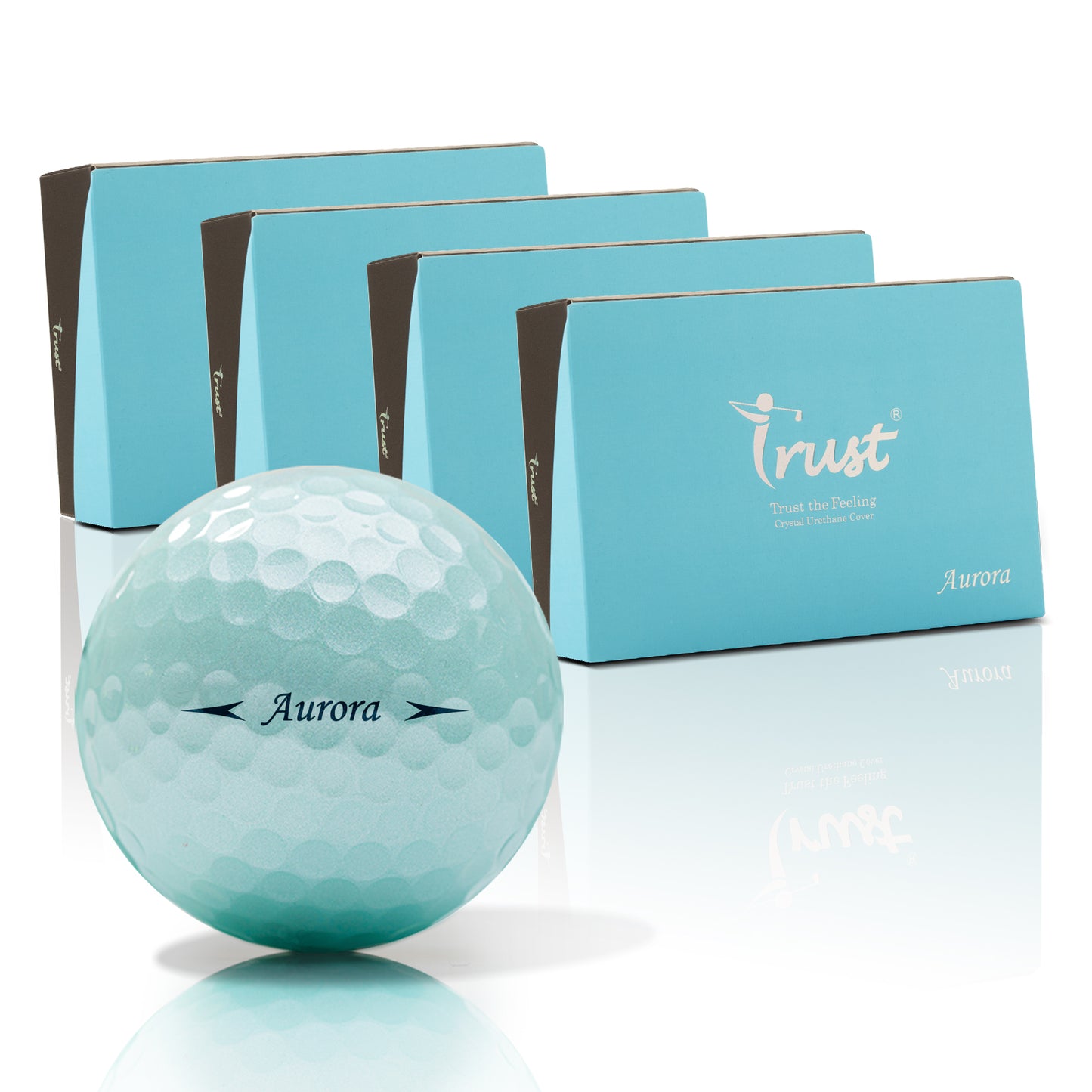 Aurora Icy Blue Crystal Urethane Golf Ball, 48 Balls