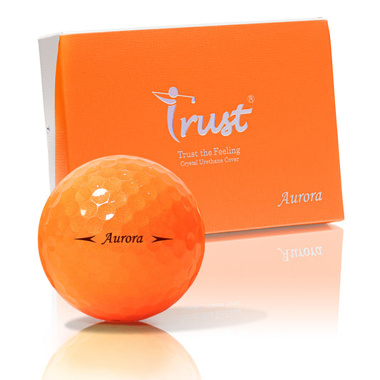 Trust Golf Balls Aurora Orange - Eye-catching golf balls, crystal urethane, 12 balls 