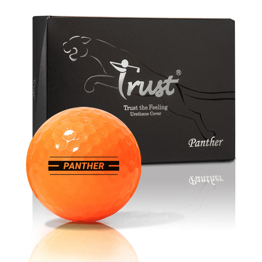 Trust Golf Balls Panther Orange – Eye-catching Golf Balls, Crystal Urethane, 12 Balls 