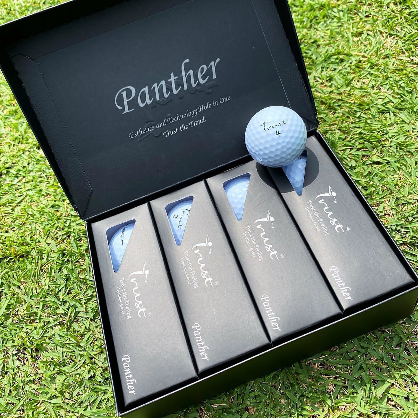 Trust Golf Balls Panther White – Urethane, soft feel, optimal combination of distance &amp; spin control, 48 balls 