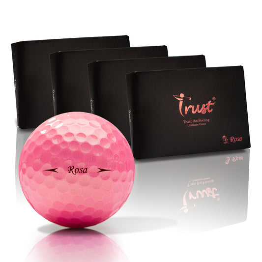 Trust Golf Balls Aurora Pink - Eye-catching golf balls, crystal urethane, 48 balls, rose gold 